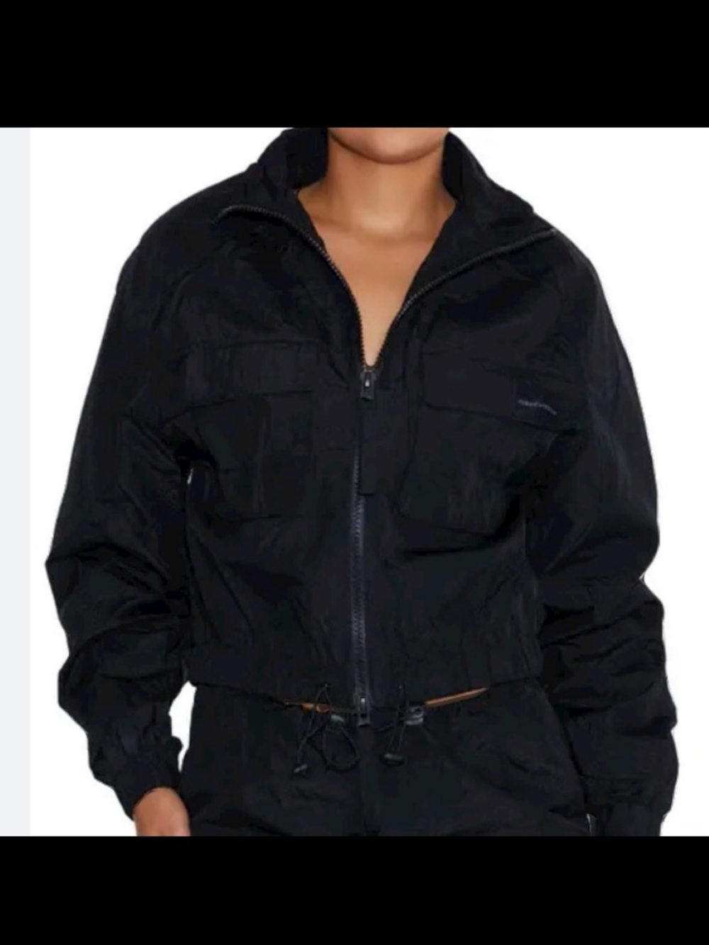 NWOT Naked Wardrobe Windbreaker Cropped Jacket